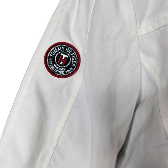 Tommy Hilfiger Womens Sz LG 3-in-1 Systems All Weather Jacket White Navy Coat - Picture 10 of 15